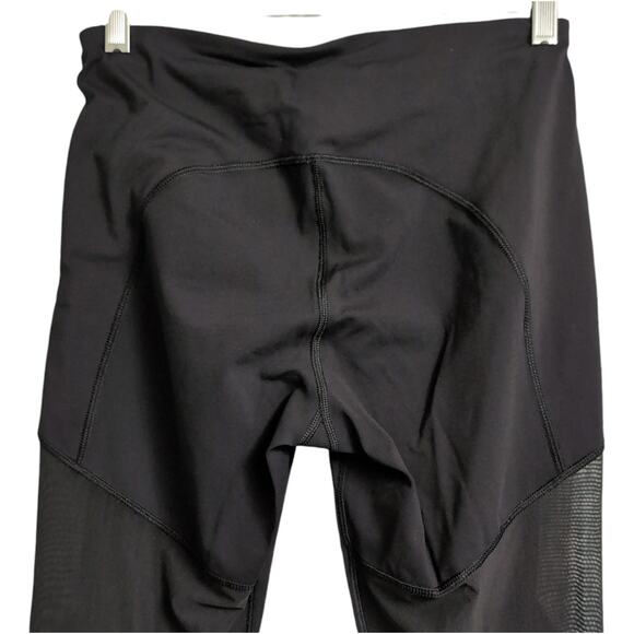 Lululemon Black Athletic Pant Mesh Panels Zipper Pockets Drawstring Waist Size 8 - Picture 6 of 9